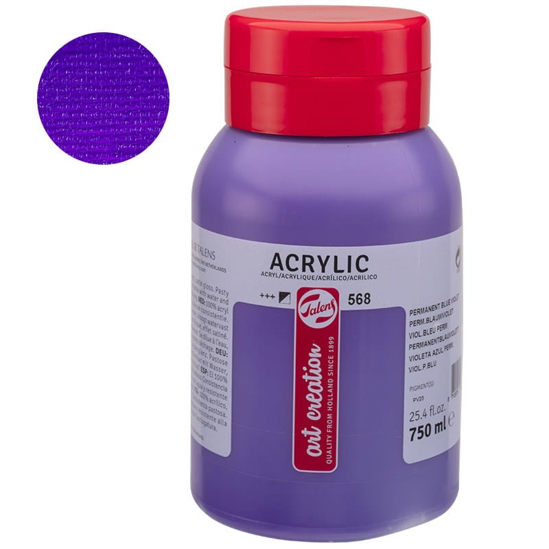 Farba akrylowa Art Creation 750 ml - 568 Permanent Blue Violet
