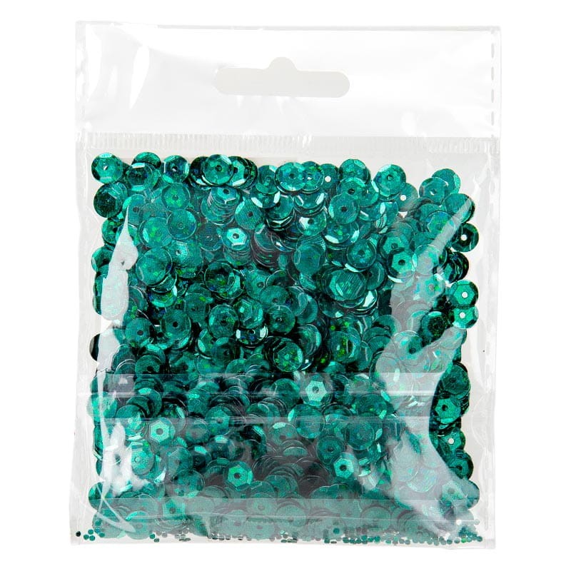 Cekiny 6mm 41 błyszczący brokat c.zieleń butelkowa