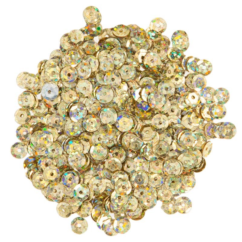 Cekiny 6mm 52 błyszczący brokat blade złoto