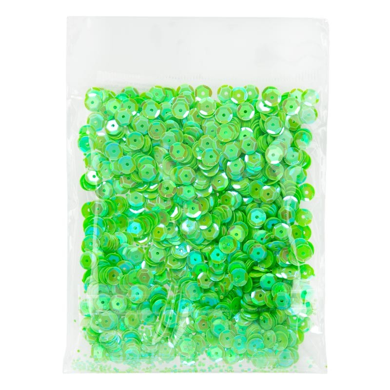 Cekiny 6mm 38 mieniący jasny zielony