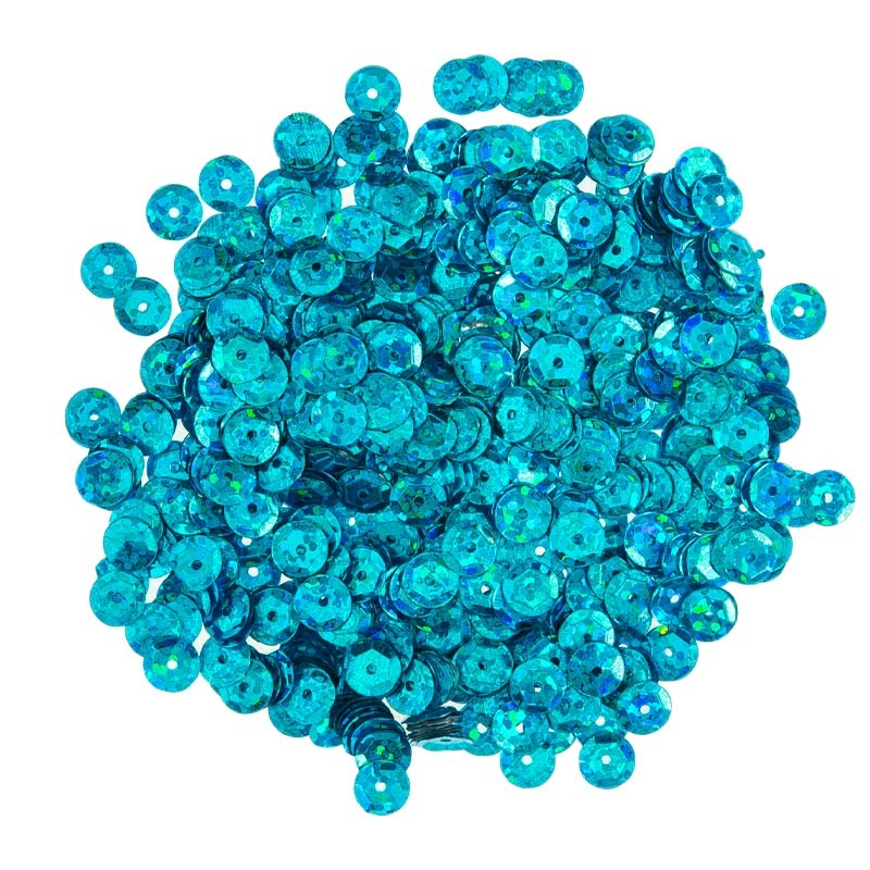 Cekiny 6mm 46 błyszczący brokat turkusowy