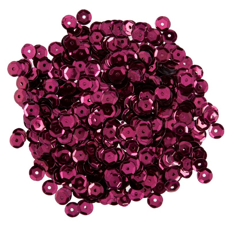 Cekiny 6mm 24 błyszczący bordowy