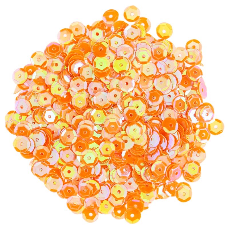 Cekiny 6mm 08 mieniący pomarańczowy