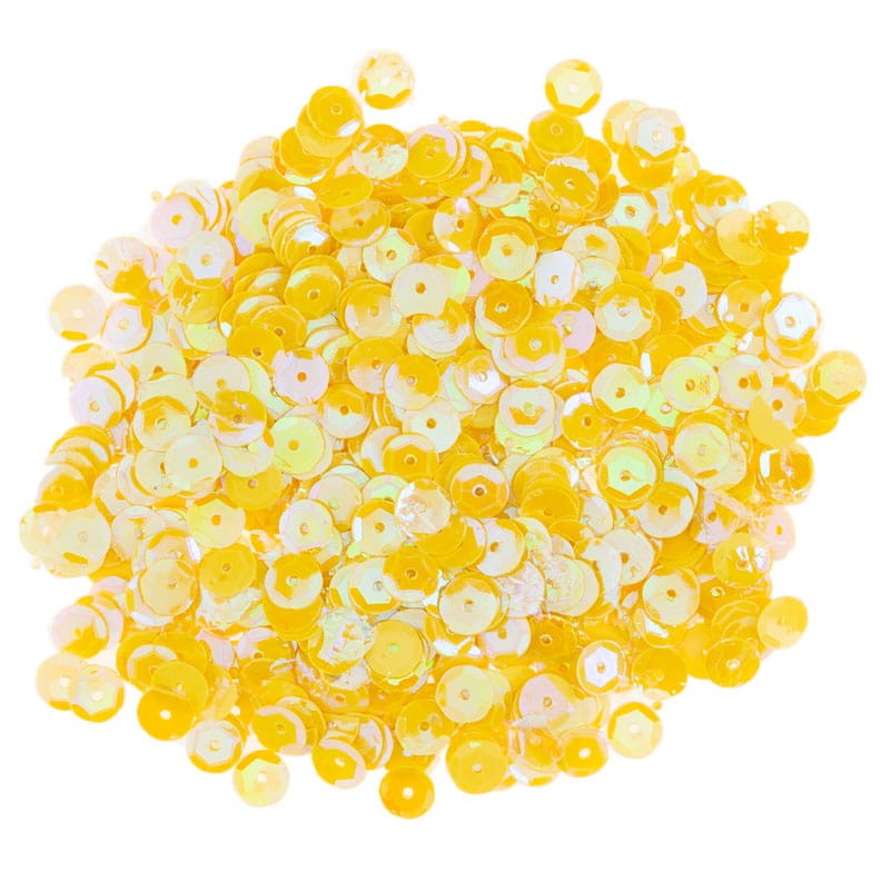 Cekiny 6mm 06 mieniący żółty
