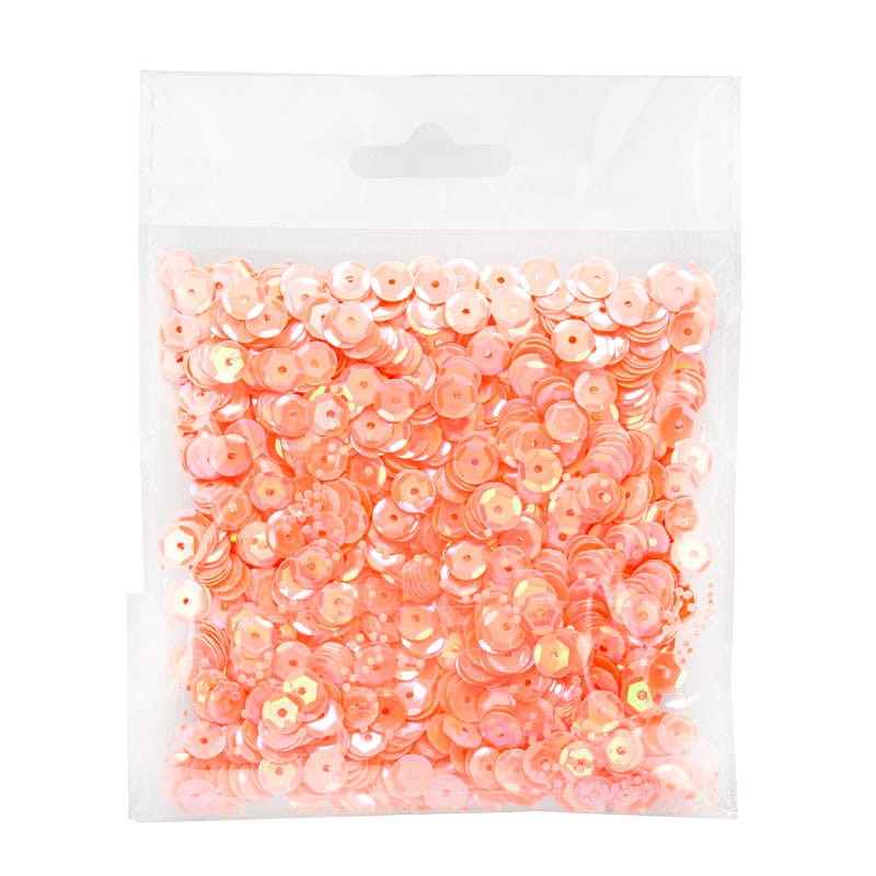 Cekiny 6mm 10 mieniący łososiowy