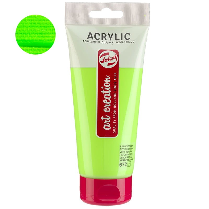 Farba akrylowa ArtCreation 200ml 672 Reflex Green Talens 01