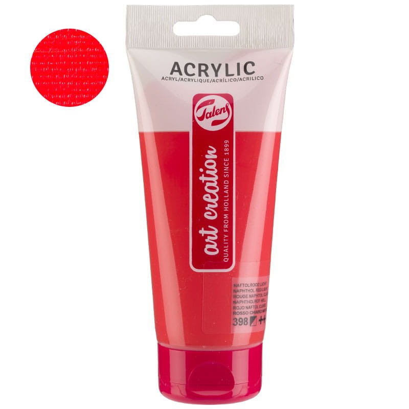 Farba akrylowa ArtCreation 200ml 398 Naphthol Red Light Talens 01