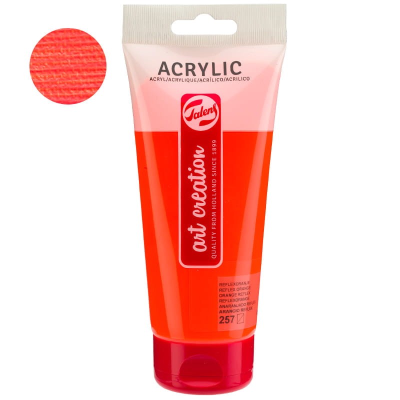 Farba akrylowa Art Creation Acrylic 200 ml Talens 257 Reflex Orange 01