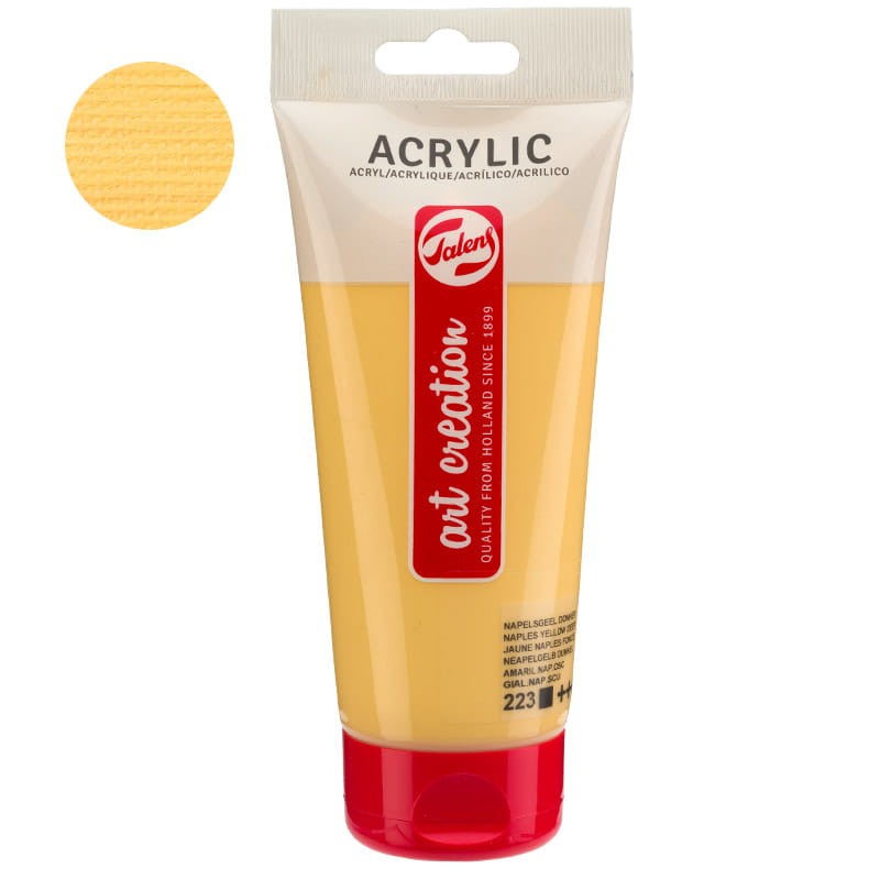 Farba akrylowa Art Creation Acrylic 200 ml Talens 223 Naples Yellow Deep 01
