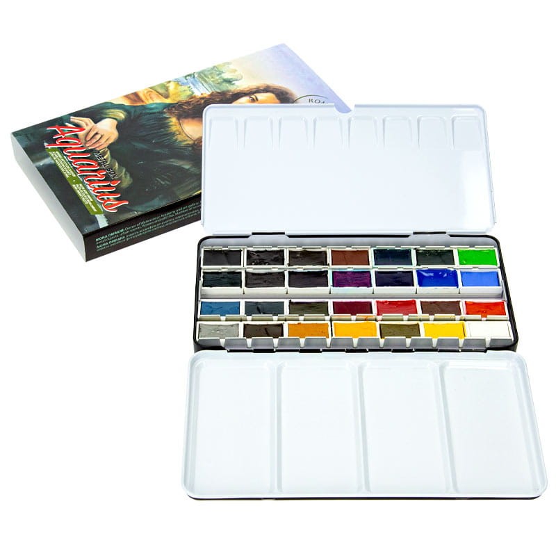 Zestaw akwareli Aquarius Mona Omrani w kostkach 28 szt 02