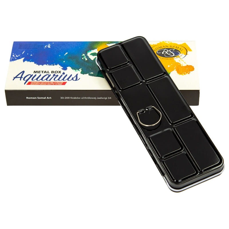 Zestaw farb akwarelowych Aquarius Metal Box 14 kol 04
