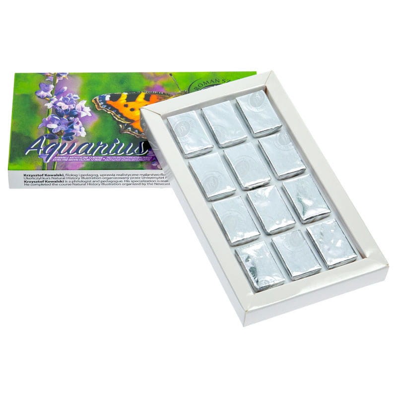 Zestaw akwareli Aquarius Krzysztof Kowalski w kostkach 12 szt 02