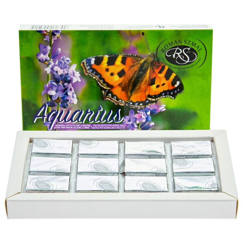 Zestaw akwareli Aquarius Krzysztof Kowalski w kostkach 12 szt 01