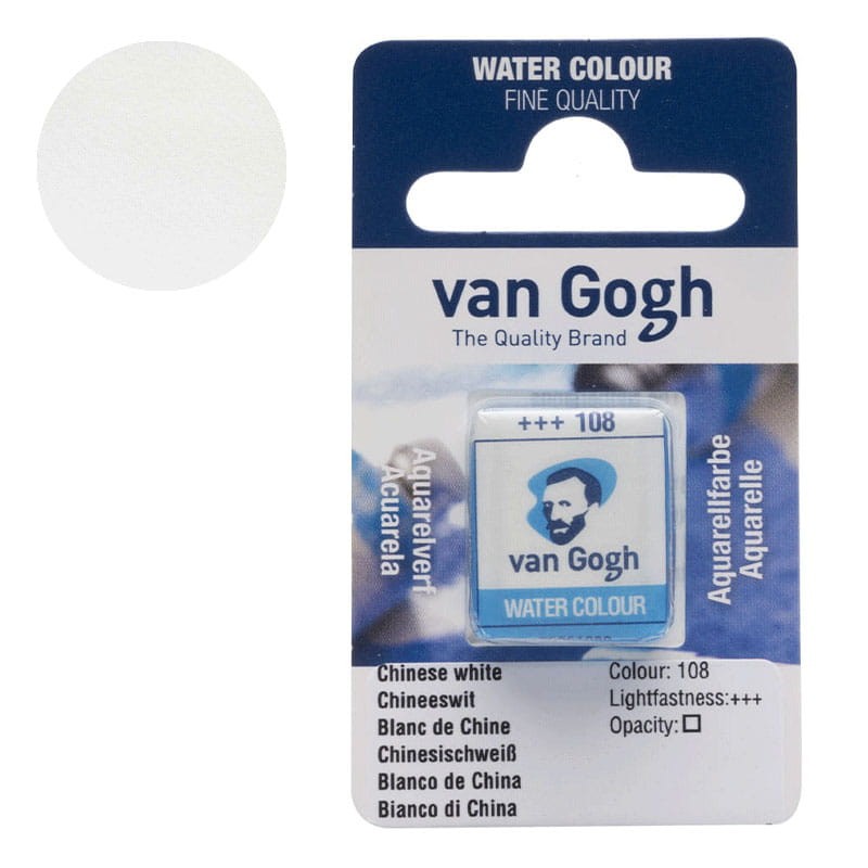 Farba akwarelowa półkostka Van Gogh - 108 Chinese white