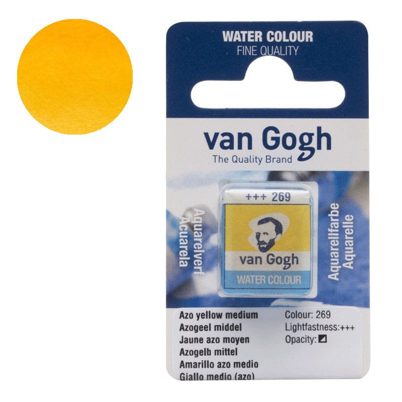 Farba-akwarelowa-polkostka-Van-Gogh-269-Azo-yellow-medium.