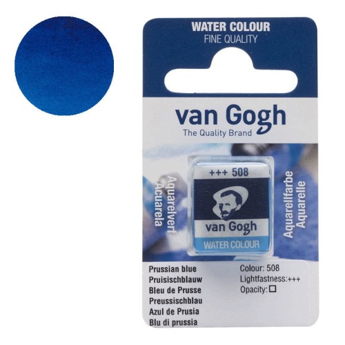 Farba akwarelowa półkostka Van Gogh - 508 Prussian blue