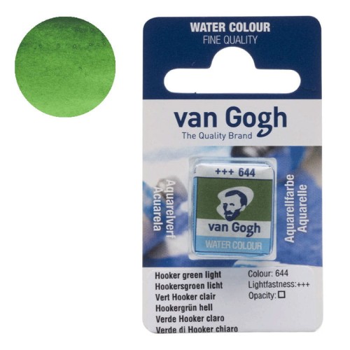 Farba akwarelowa półkostka Van Gogh - 644 Hooker green light