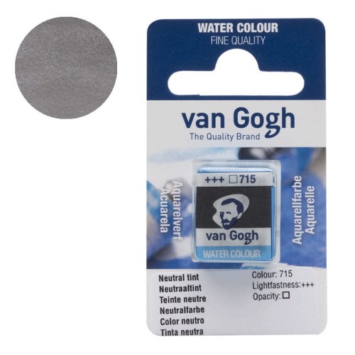 Farba akwarelowa półkostka Van Gogh - 715 Neutral tint