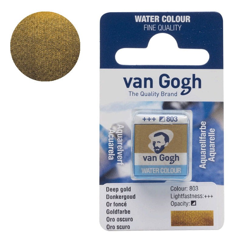 Farba-akwarelowa-polkostka-Van-Gogh-803-Metallic-Deep-gold