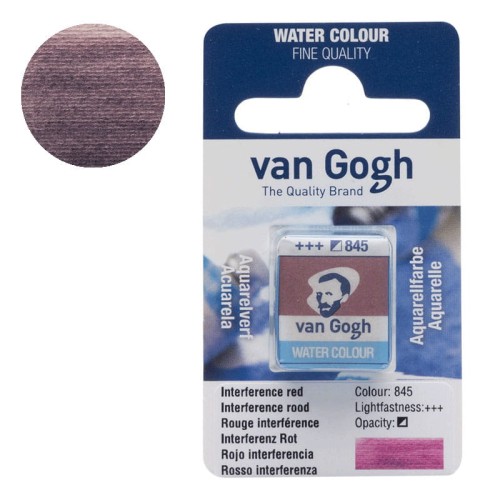 Farba akwarelowa półkostka Van Gogh - 845 Interference red
