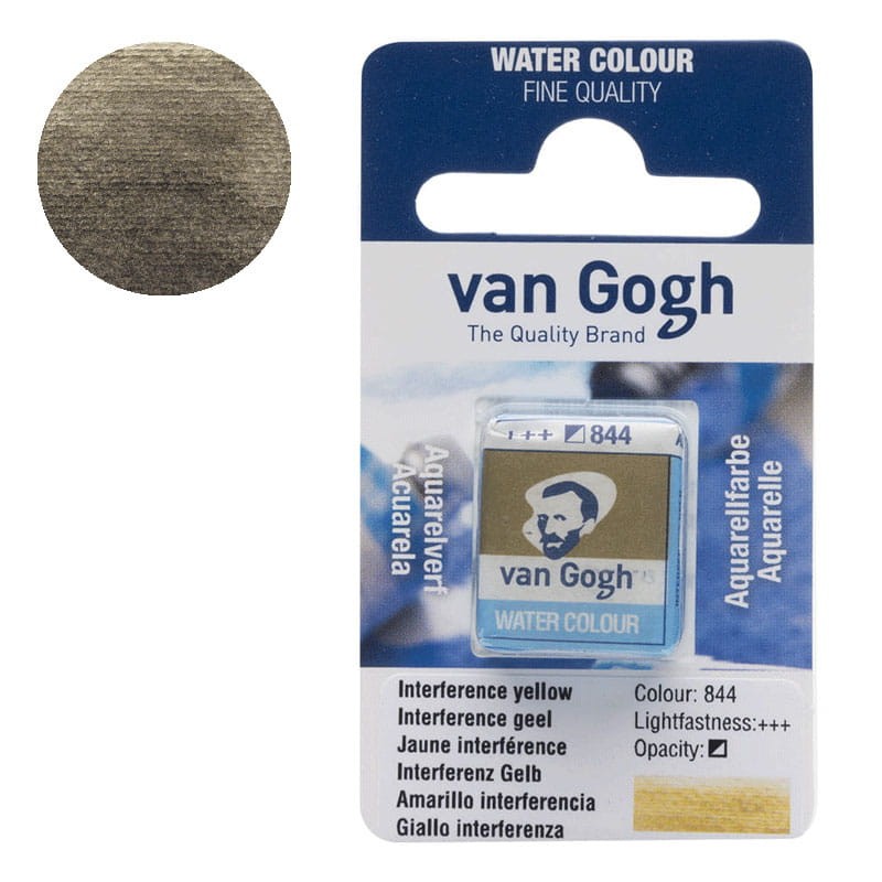 Farba akwarelowa półkostka Van Gogh 844 Interference yellow