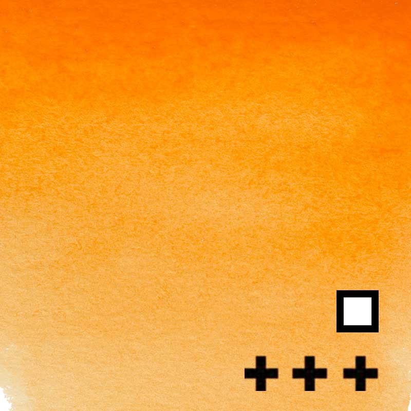 Farba akwarelowa półkostka Van Gogh - 266 Permanent orange 2