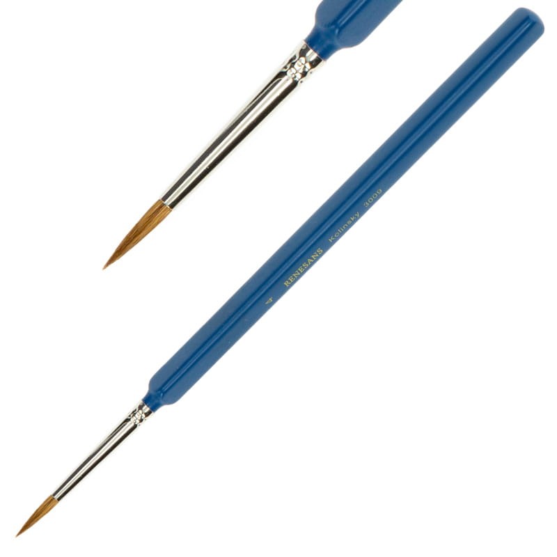 Pędzel Renesans 3009 Kolinsky-nr 4-okrągły, włosie naturalne 01