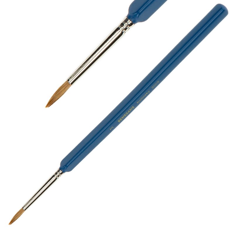 Pędzel Renesans 3009 Kolinsky-nr 3-okrągły, włosie naturalne 01