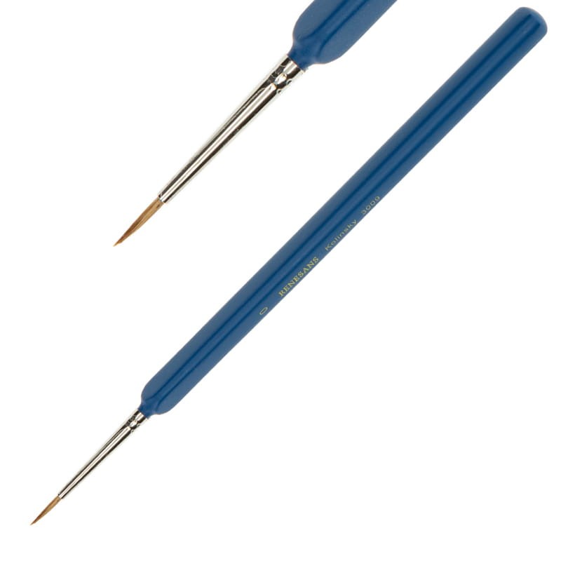 Pędzel Renesans 3009 Kolinsky-nr 0-okrągły, włosie naturalne 01