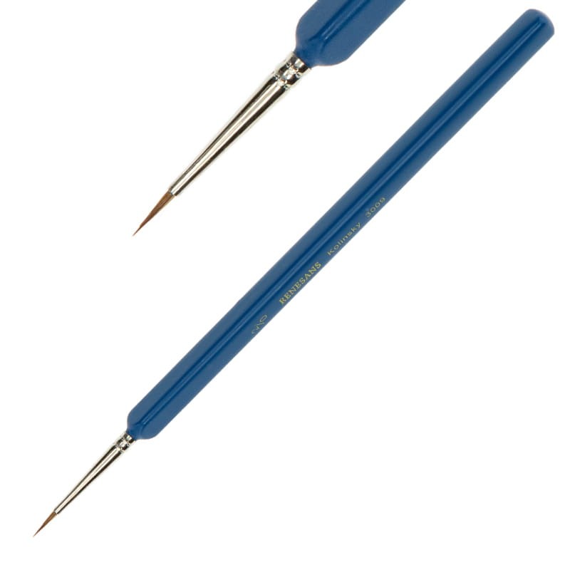 Pędzel Renesans 3009 Kolinsky-nr 2/0-okrągły, włosie naturalne 01