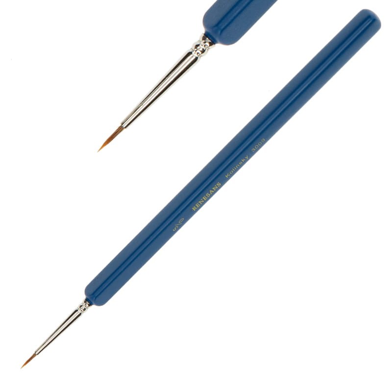 Pędzel Renesans 3009 Kolinsky-nr 5/0-okrągły, włosie naturalne 01