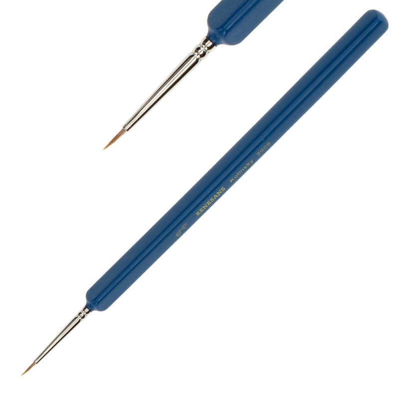 Pędzel Renesans 3009 Kolinsky-nr 10/0-okrągły, włosie naturalne 01