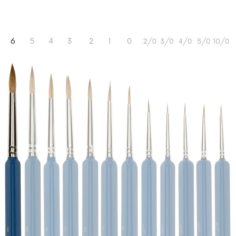Pędzel Renesans 3009 Kolinsky-nr 6-okrągły, włosie naturalne 02