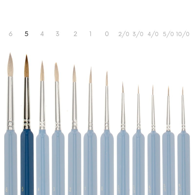 Pędzel Renesans 3009 Kolinsky-nr 5-okrągły, włosie naturalne 02