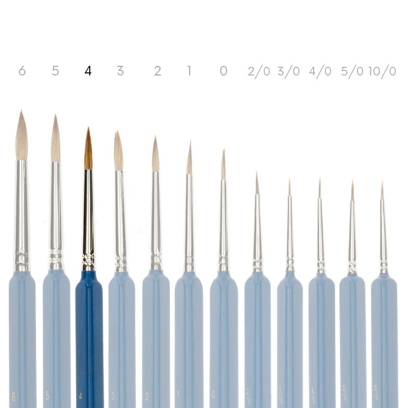 Pędzel Renesans 3009 Kolinsky-nr 4-okrągły, włosie naturalne 02
