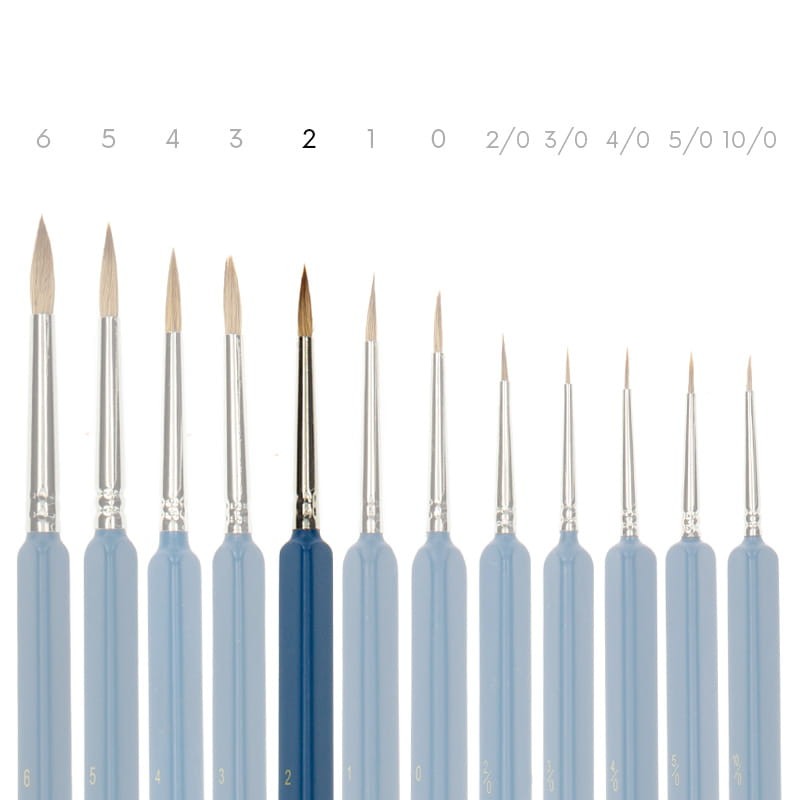Pędzel Renesans 3009 Kolinsky-nr 2-okrągły, włosie naturalne 02