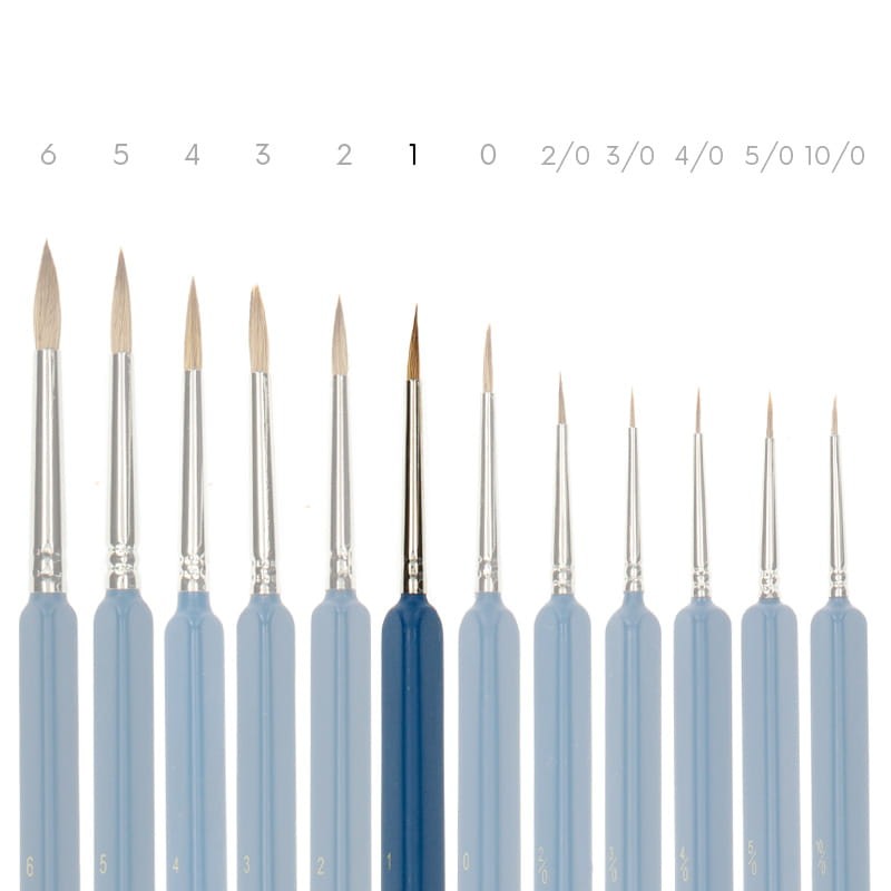 Pędzel Renesans 3009 Kolinsky-nr 1-okrągły, włosie naturalne 02