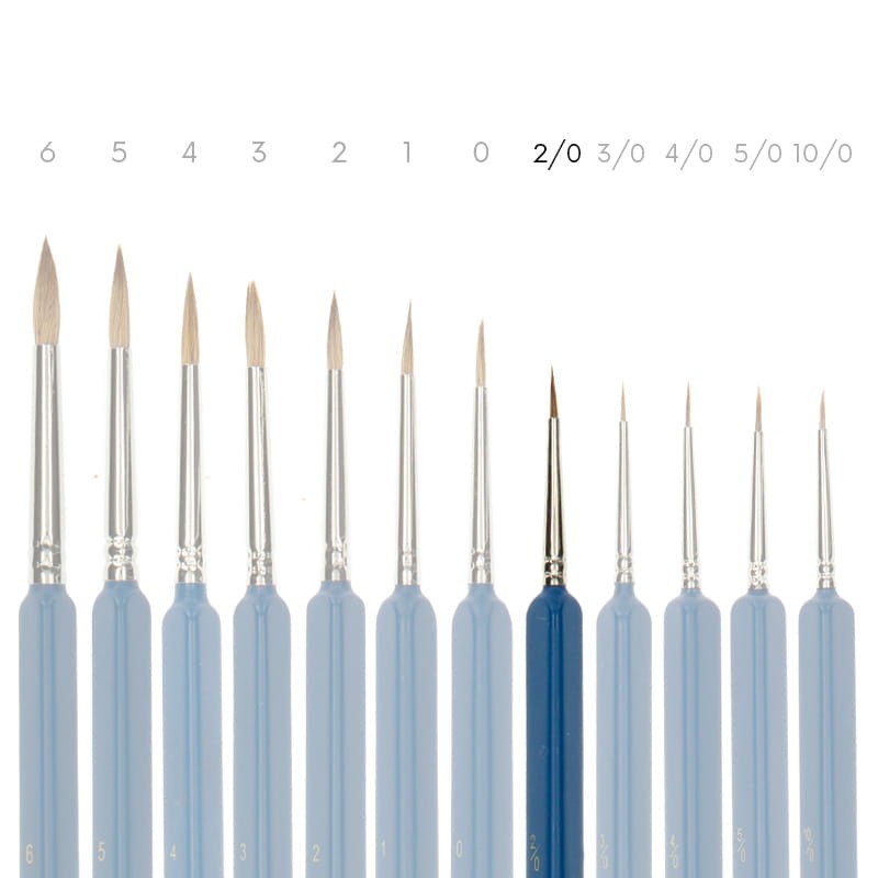 Pędzel Renesans 3009 Kolinsky-nr 2/0-okrągły, włosie naturalne 02