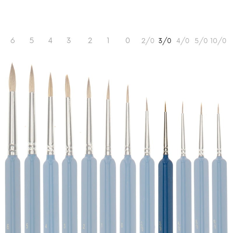 Pędzel Renesans 3009 Kolinsky-nr 3/0-okrągły, włosie naturalne 02