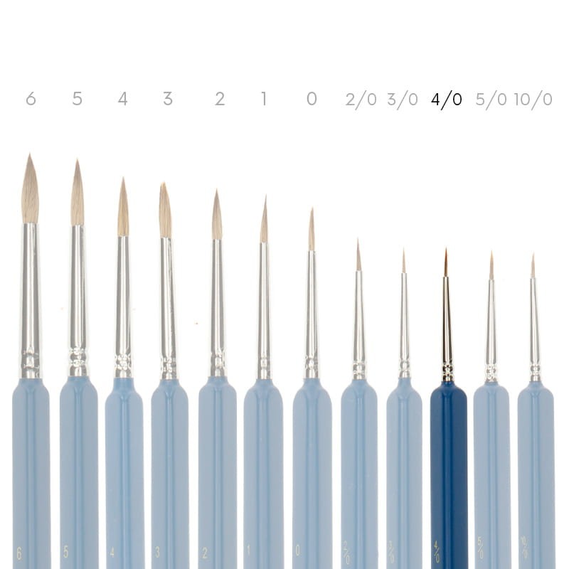 Pędzel Renesans 3009 Kolinsky-nr 4/0-okrągły, włosie naturalne 02