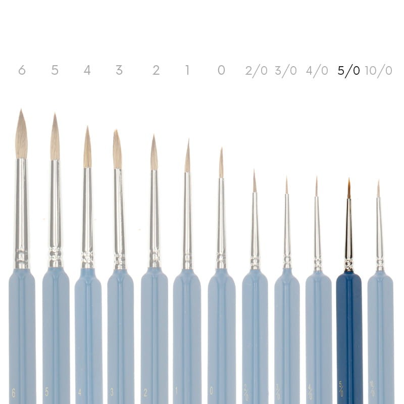 Pędzel Renesans 3009 Kolinsky-nr 5/0-okrągły, włosie naturalne 02