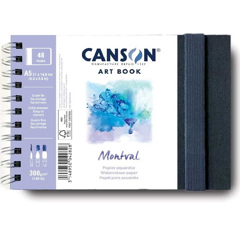 Art book na spirali Montval Canson A5 300g 48 arkuszy 01