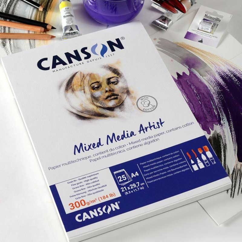 Blok Mixed Media Artist Canson A4, 300 g, 25 ark 3