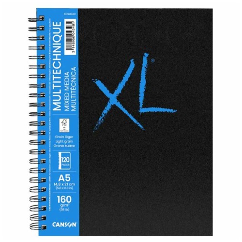 Sketch book na spirali XL Mixed media Canson - A5, 160 g, 120 str.