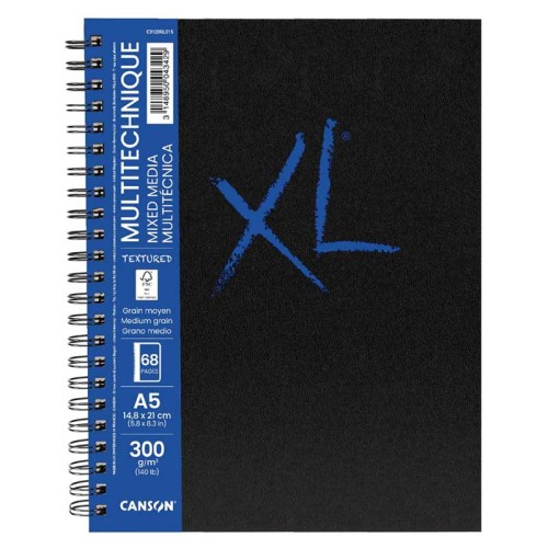Sketch book na spirali XL Mixed media Canson - A5, 300 g, 68 stron