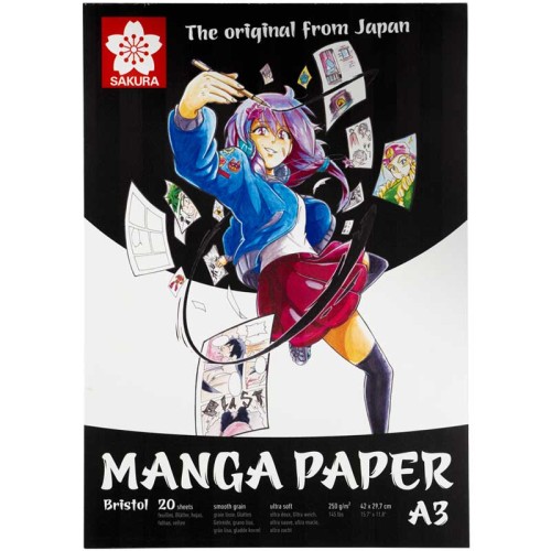 Blok Sakura Manga Paper Bristol - A3, 250 g, 20 ark.
