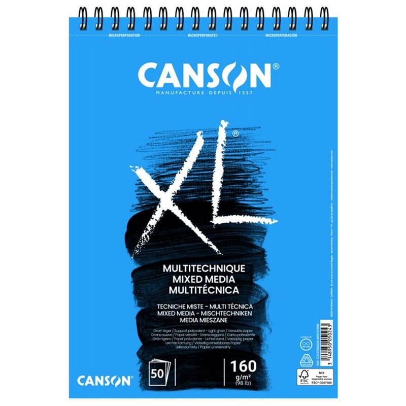 Blok XL Mixed Media Multitechnique Canson A5 160g 30 arkuszy 1