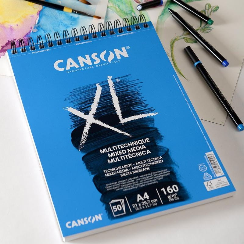 Blok XL Mixed Media Multitechnique Canson A3 160g 50 arkuszy 3