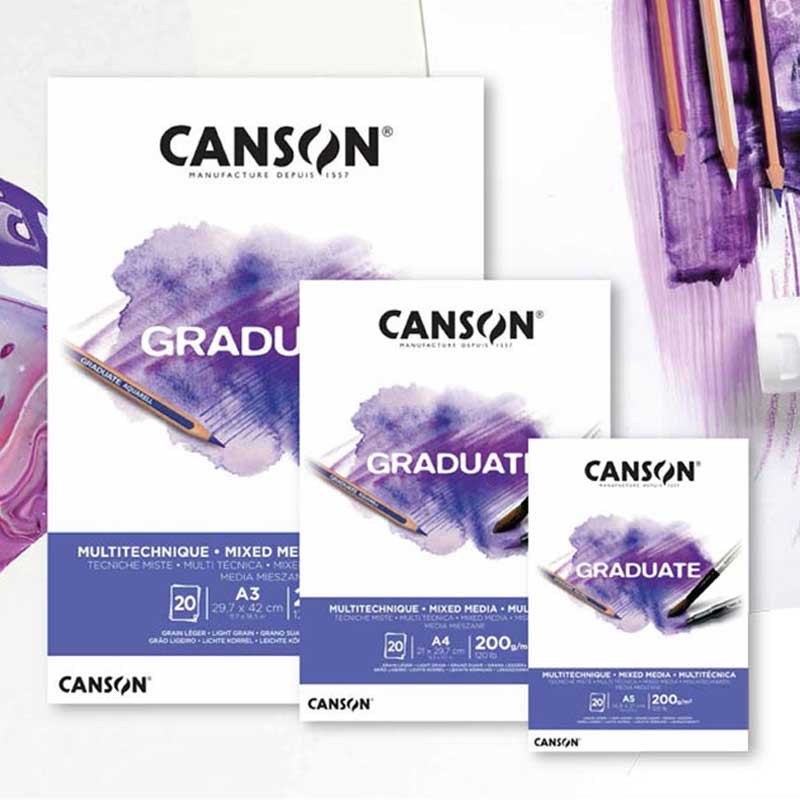 Blok Mixed Media Canson Graduate A5 200g 20 arkuszy 4