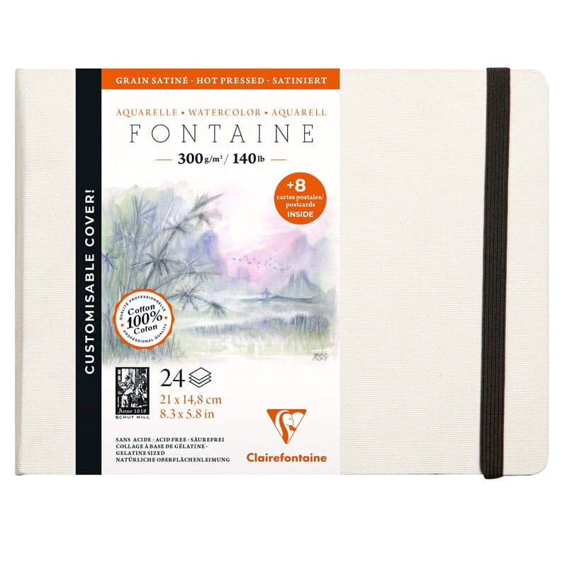 Art book do akwareli Clairefontaine Fontaine - A5, 300 g, 24 ark 01
